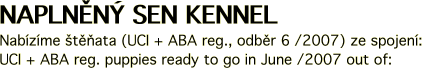 NAPLN�N� SEN KENNEL
Nab�z�me �t��ata (UCI